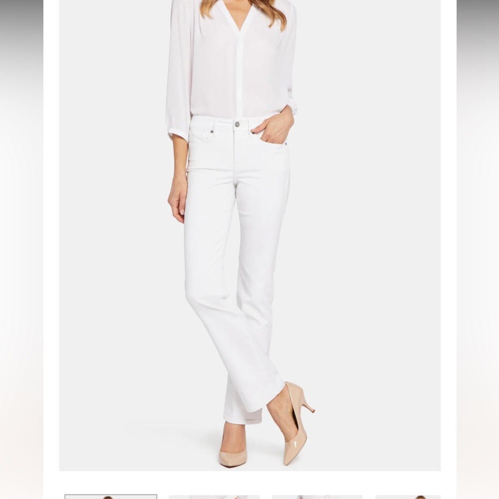 NYDJ Marilyn Straight Leg Jeans - Optic White (Reg 14) NWT